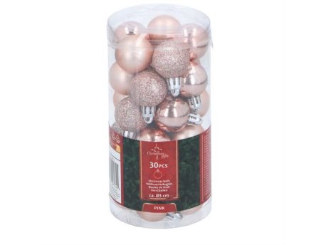 MILENIJUM Novogodišnji ukras Kugla 3cm 30/1 roze 45/95745