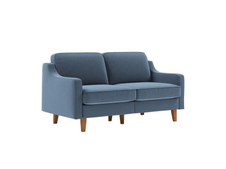 Atelier del Sofa 2-Seat Sofa Robin 2 Ocean Blue Walnut