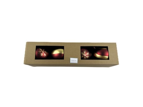 MILENIJUM Novogodišnji ukras Kugla 10cm 4/1 crvena JC23SP-553 42/71606