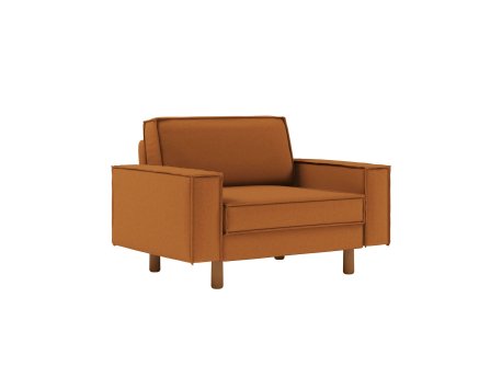 Atelier del Sofa 1-Seat Sofa - fotelja Sparrow Loveseat Caramel Walnut