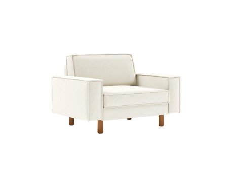 Atelier del Sofa 1-Seat Sofa - fotelja Sparrow Loveseat Milk Froth Walnut