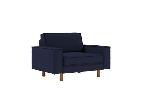 Atelier del Sofa 1-Seat Sofa - fotelja Sparrow Loveseat Night Blue Walnut