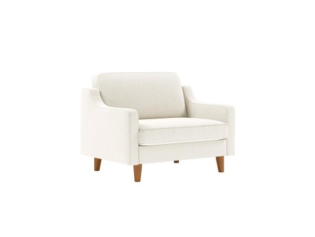 Atelier del Sofa 1-Seat Sofa - fotelja Robin Loveseat Milk Froth Walnut