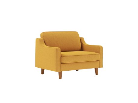 Atelier del Sofa 1-Seat Sofa - fotelja Robin Loveseat Mustard Walnut