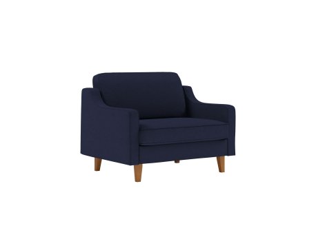 Atelier del Sofa 1-Seat Sofa - fotelja Robin Loveseat Night Blue Walnut