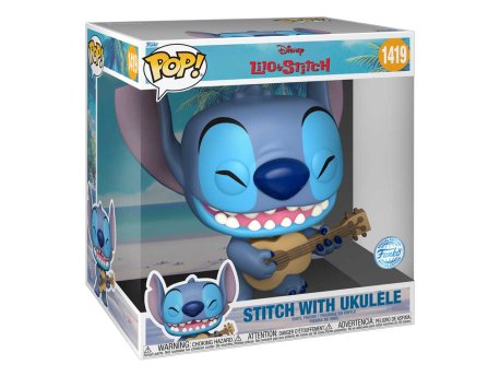 FUNKO POP! Jumbo: Stitch- w/Uke