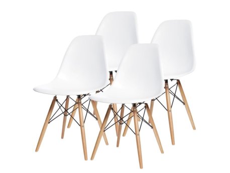 Bolzz MILANO SET 4 STOLICE WHITE BOLMILCHAWHITS