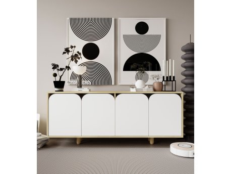 HANAH HOME Komoda Lazio Bohem 180 Sapphire Oak White