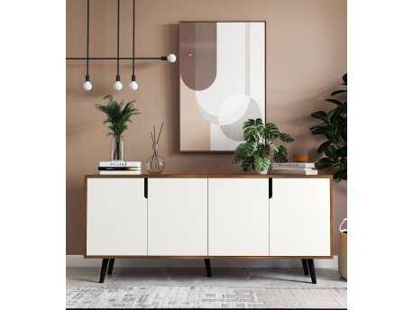 HANAH HOME Komoda Latina Modern 180 Walnut White