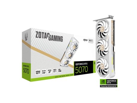 ZOTAC GAMING GeForce RTX 5070 AMP White Edition 12GB GDDR7 192bit ZT-B50700FQ-10P