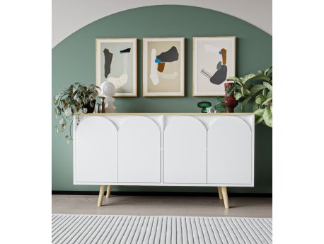 HANAH HOME Komoda Venezia 150 Sapphire Oak White v2