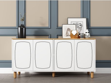 HANAH HOME Komoda Yekta Sapphire Oak White