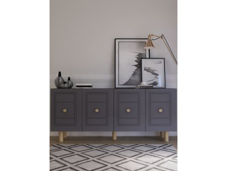 HANAH HOME Komoda Dario Bohem Anthracite