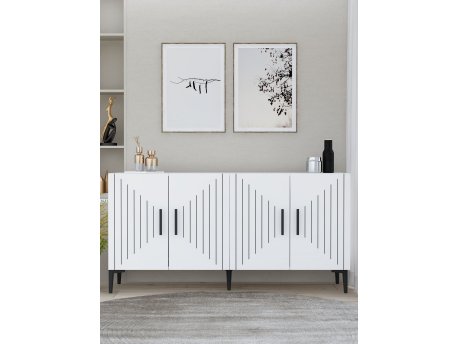 HANAH HOME Komoda Poyraz White