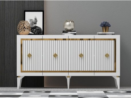 HANAH HOME Komoda Nova White Gold