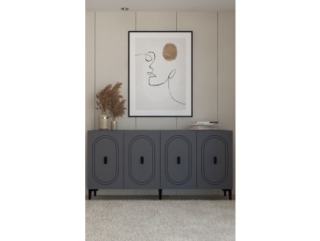 HANAH HOME Komoda Weny Anthracite