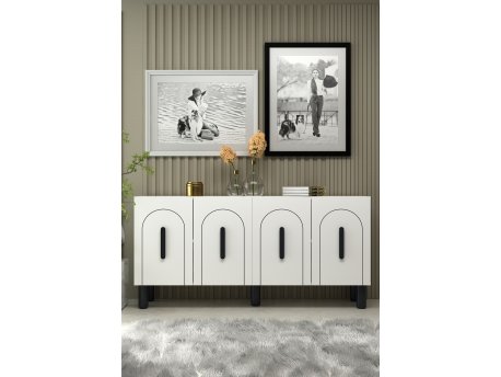 HANAH HOME Komoda Yosun White Black