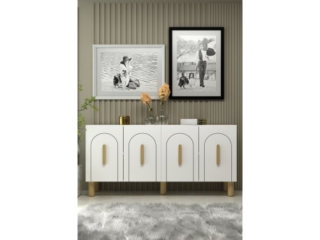 HANAH HOME Komoda Yosun White Sapphire Oak