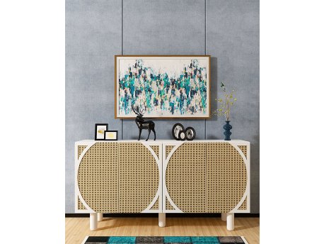 HANAH HOME Komoda Salda White Hazeran