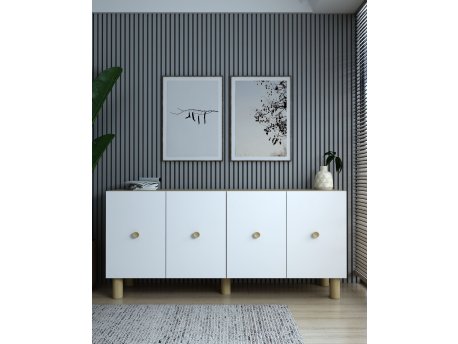 HANAH HOME Komoda Zeyn Sapphire Oak White