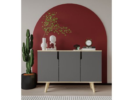 HANAH HOME Komoda Verona 120 Sapphire Oak Anthracite