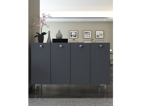 HANAH HOME Komoda Betty Anthracite Silver