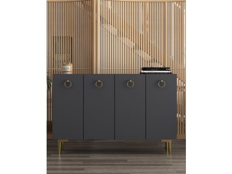 HANAH HOME Komoda Efes Anthracite Gold