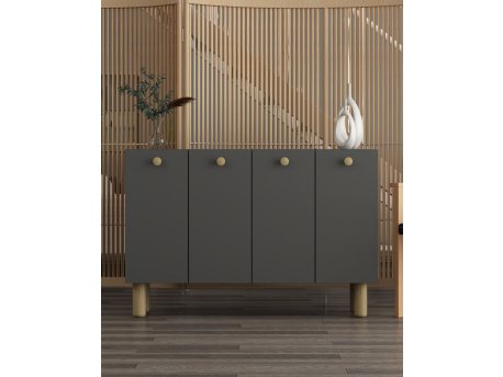 HANAH HOME Komoda Ilay Bohem Anthracite Sapphire Oak