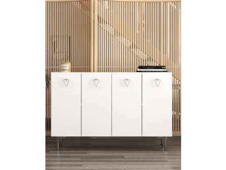 HANAH HOME Komoda Leyla White Silver