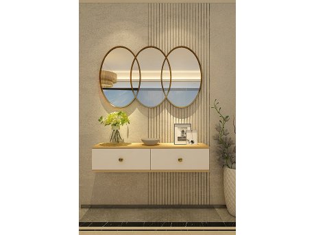 HANAH HOME Komoda Zuzu 120 Sapphire Oak White