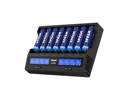 XTAR Univerzalni punjač akumulatora do 8 kom. sa displejem