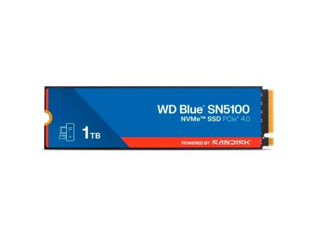WD 1TB Blue SN5100 M.2 2280 PCIe Gen4 x4 NVMe QLC 3D WDS100T5B0E-00CPE0