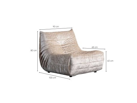Atelier del Sofa Fotelja sa visokim naslonom Ving Chair Bocek Cream