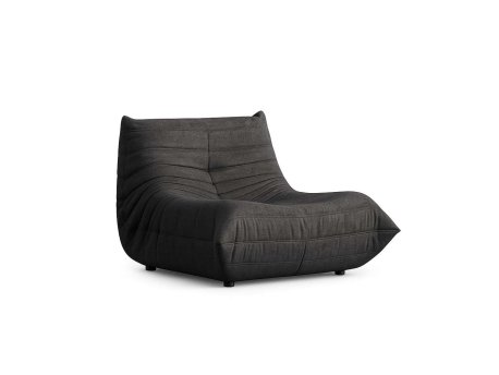 Atelier del Sofa Fotelja sa visokim naslonom Ving Chair Bocek Dark Grey