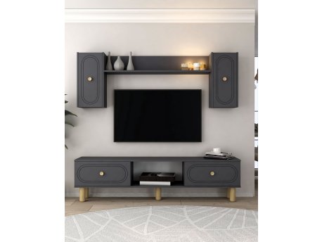 HANAH HOME TV polica Polen Bohem Anthracite