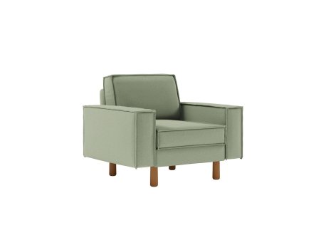 Atelier del Sofa 1-Seat Sofa Sparrow 1 Sea Green Walnut