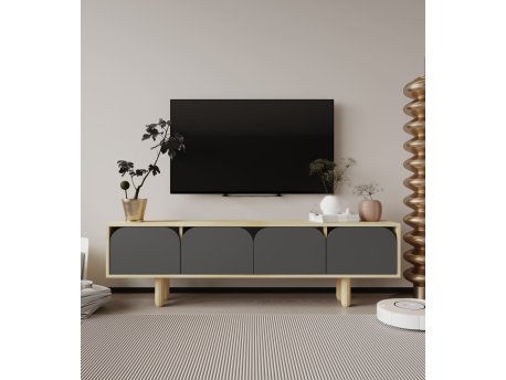 HANAH HOME TV polica Lazio Sapphire Oak Anthracite