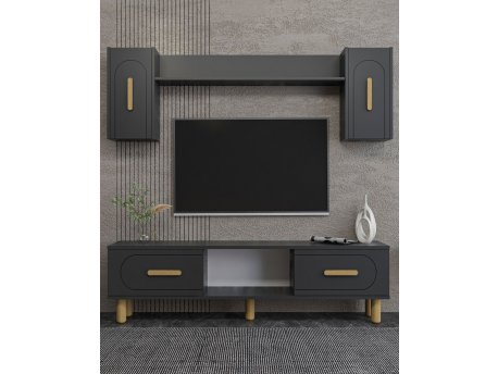 HANAH HOME TV polica Yosun Bohem Anthracite Sapphire Oak