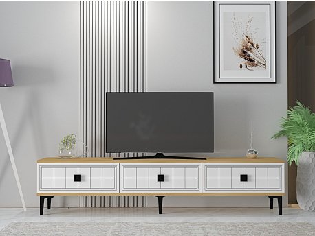 HANAH HOME TV polica Yuka 180 Sapphire Oak White