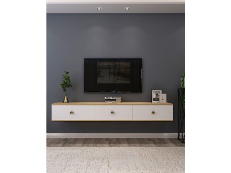 HANAH HOME TV polica Zuzu 180 Sapphire Oak White