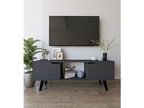 HANAH HOME TV polica Siena Anthracite