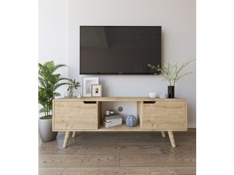 HANAH HOME TV polica Siena Sapphire Oak