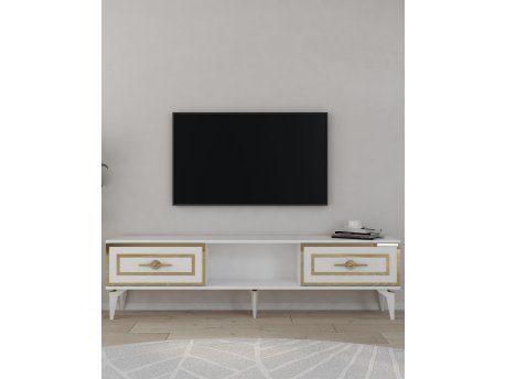 HANAH HOME TV polica Viola White Gold
