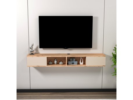 HANAH HOME TV polica Mayer Atlantic Pine Beige