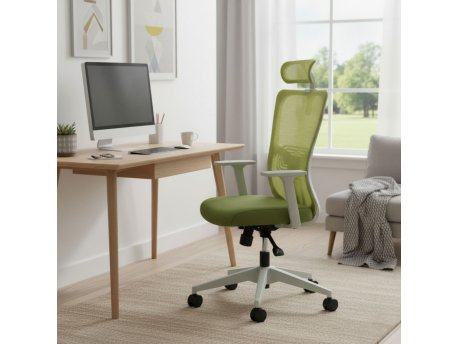 HANAH HOME Set 2 kancelarijske stolice Lumbar 126 Green
