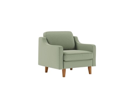 Atelier del Sofa 1-Seat Sofa fotelja Robin 1 Sea Green Walnut