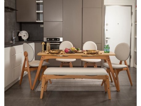 HANAH HOME Trpezarijski set Touch (4S 1B) v2