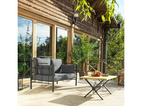 HANAH HOME Baštenski dvosed Hatkus Black Anthracite