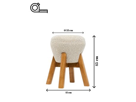 Atelier del Sofa Tabure Krem orah Hermod