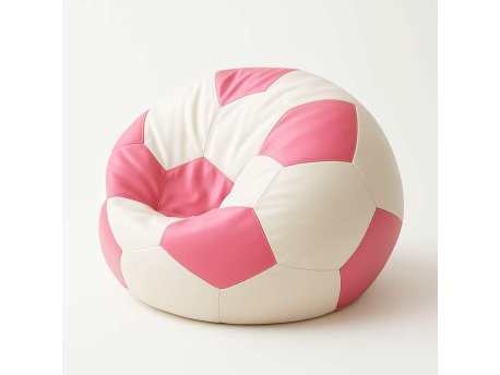 Atelier del Sofa Bean Bag Football Small White Pink